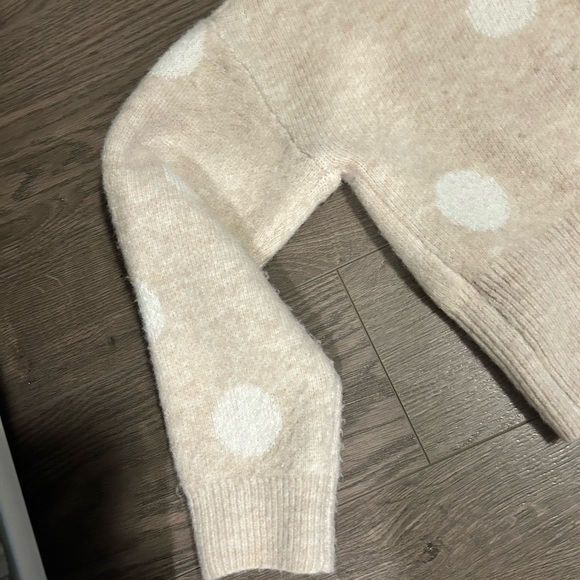 Desigual Beige Cardigan with White and Embroidered Polka Dots - Picture 8 of 10